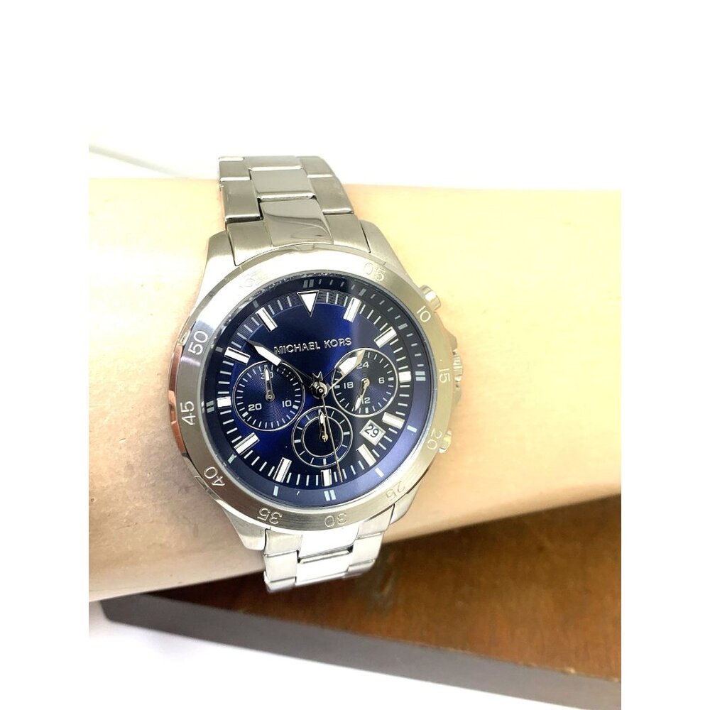 Michael Kors Men's Watch MK9107 Quartz Chronograph Blue Dial Stainless Steel - Picture 12 of 15